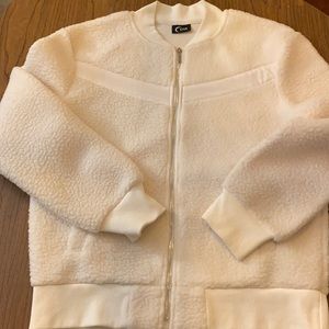 Zyia Active Women's  Flying V Fleece White Full Zip